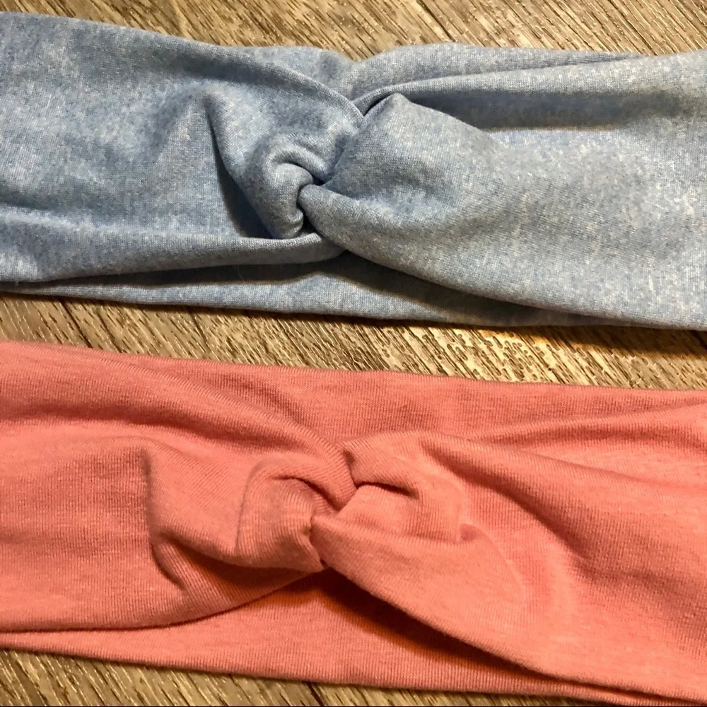Twisted Headband Heather Blue Blush Pink NEW